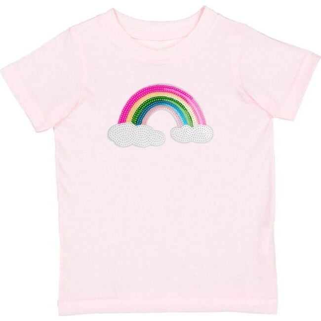 Rainbow Sequin Patch Short Sleeve T-Shirt, Ballet