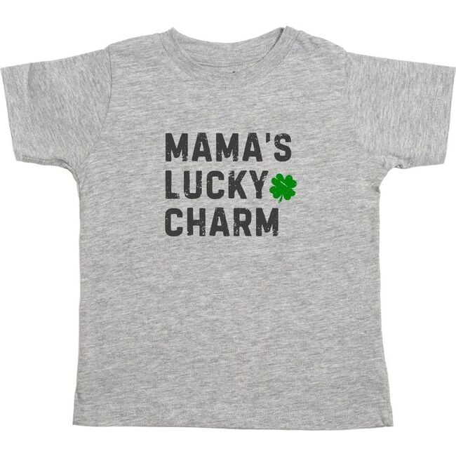 Mama's Lucky Charm St. Patrick's Day Short Sleeve T-Shirt, Grey