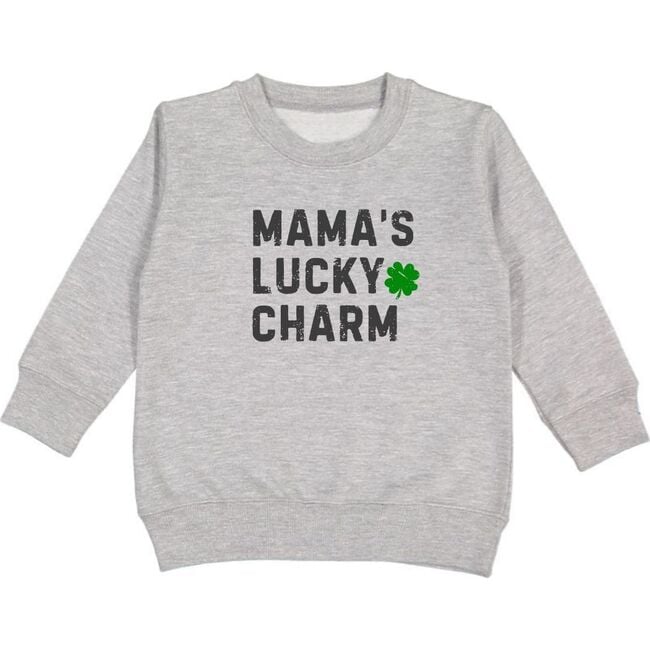 Mama's Lucky Charm St. Patrick's Day Sweatshirt, Grey