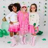 Magical Rainbow Short Sleeve Tutu Dress, Pink - Dresses - 5