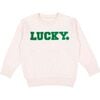 Lucky Varsity Patch St. Patrick's Day Sweatshirt, Natural - Sweatshirts - 1 - thumbnail