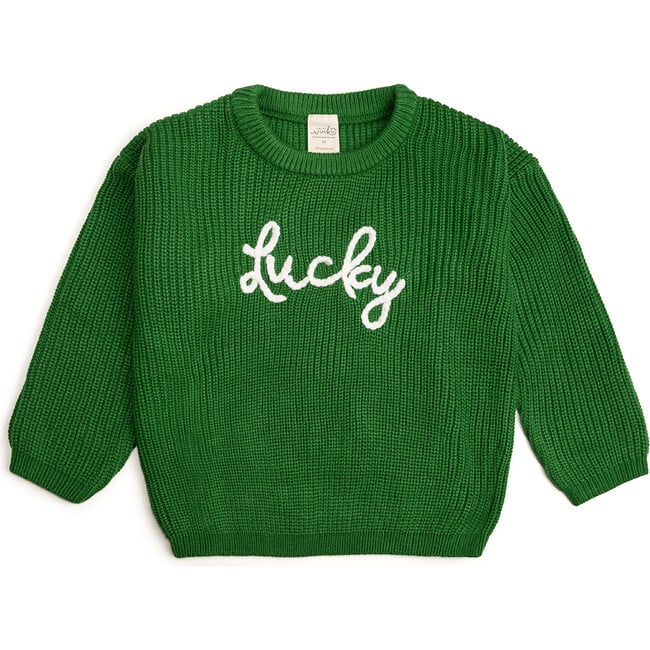 Lucky St. Patrick's Day Knit Sweater, Green