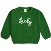 Lucky St. Patrick's Day Knit Sweater, Green - Sweaters - 1 - thumbnail