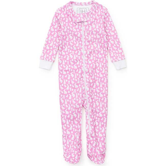 Parker Girls' Zipper Pajama, Easter Time Pink