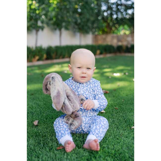 Parker Boys' Zipper Pajama, Easter Time Blue