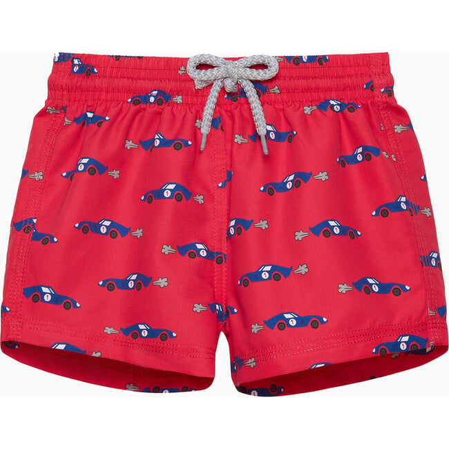 Little Sebastian Car Swimshort, Red