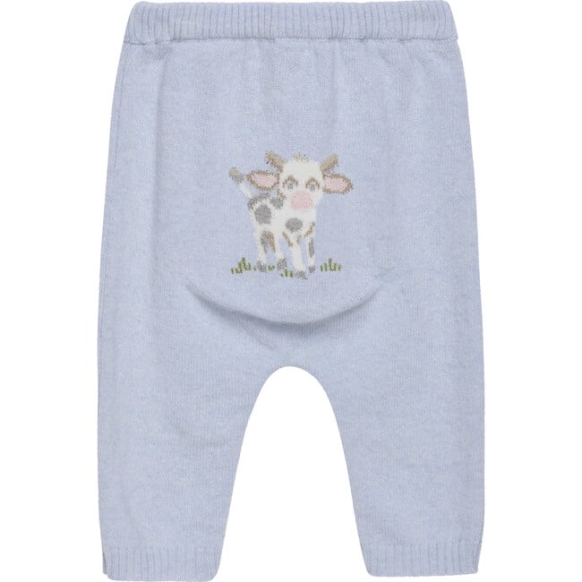 Little Moo Cow Leggings, Pale Blue