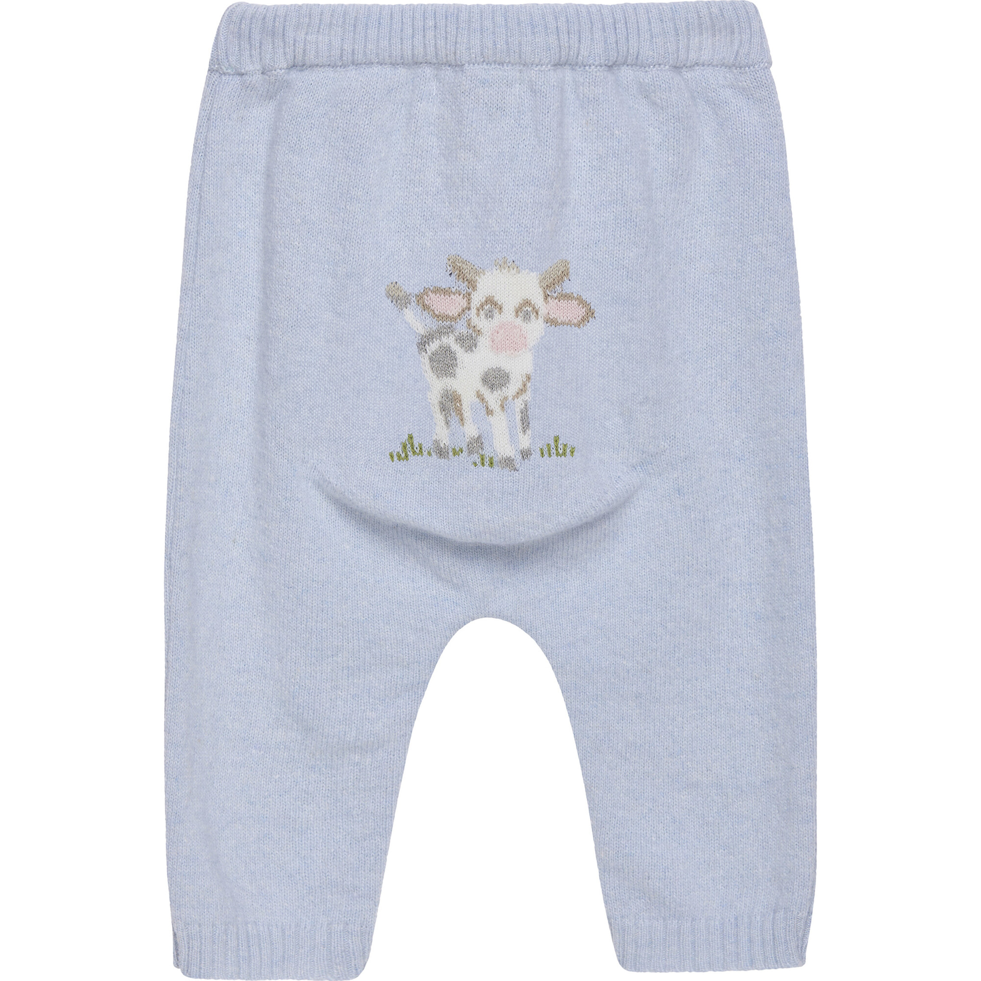 Little Moo Cow Leggings, Pale Blue - Leggings - 1