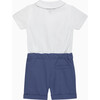 Little The Smocked Rupert Set, French Navy - Mixed Apparel Set - 2