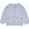 Little Moo Cow Cardigan, Pale Blue - Cardigans - 1 - thumbnail