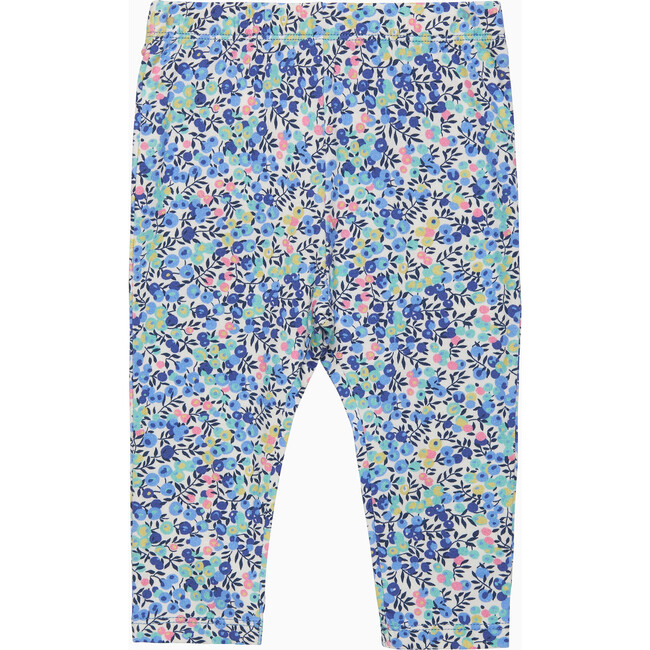 Little Liberty Print Neon Wiltshire Leggings, Navy