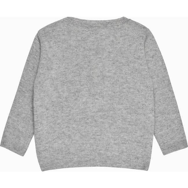 Little Herbie Car Sweater, Grey Marl - Sweaters - 2