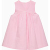 Little Duck Stripe Pinafore, Bright Pink - Dresses - 2