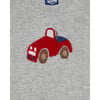 Little Herbie Car Sweater, Grey Marl - Sweaters - 3