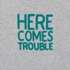 Little Here Comes Trouble Sweatshirt, Grey And Green - Sweatshirts - 3