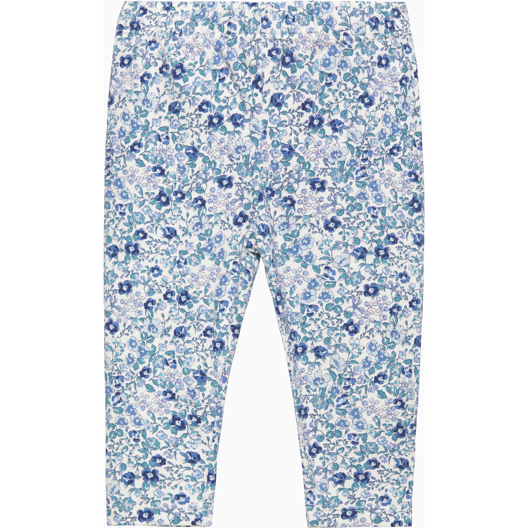 Little Catherine Leggings, Blue Floral - Leggings - 1