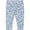 Little Catherine Leggings, Blue Floral - Leggings - 1 - thumbnail