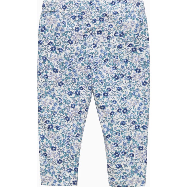 Little Catherine Leggings, Blue Floral - Leggings - 2