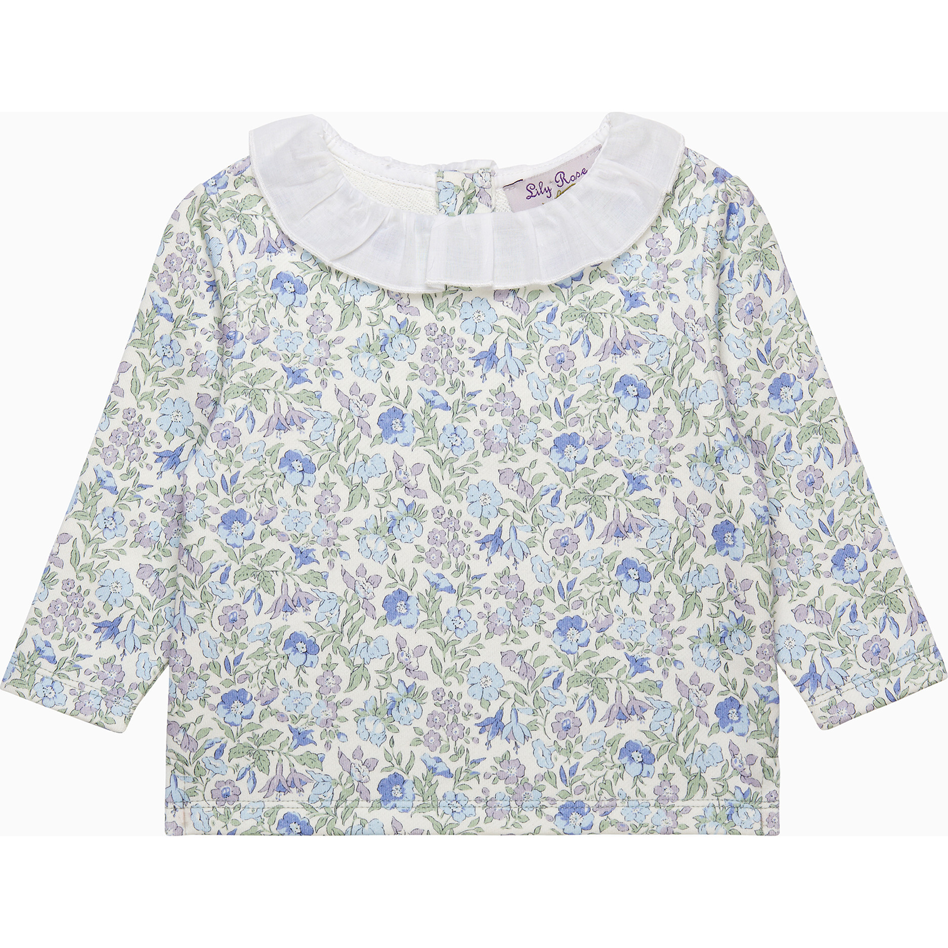 Liberty Print Bluebell Printed Sweatshirt, Blue - Sweatshirts - 1