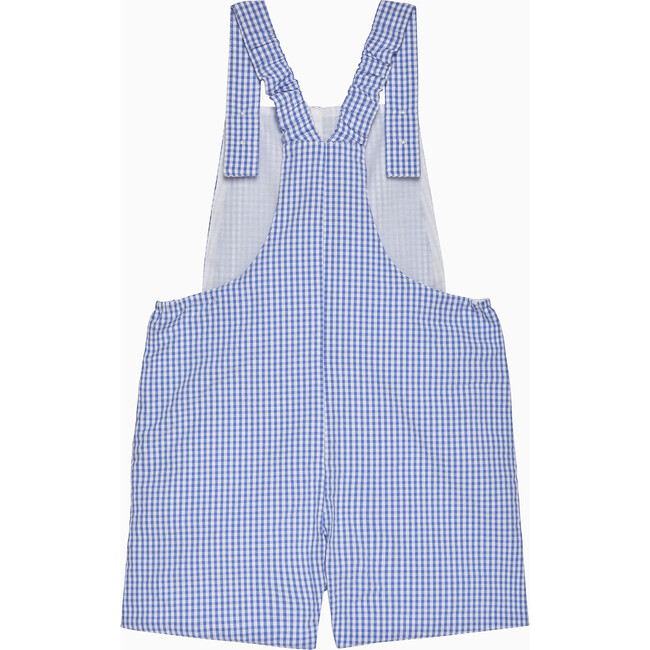 Little Alexander Guardsman Bib Shorts, Pale Blue Gingham - Rompers - 2