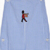 Little Alexander Guardsman Bib Shorts, Pale Blue Gingham - Rompers - 3