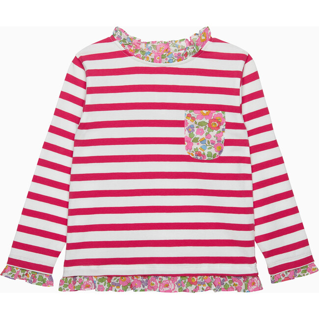 Liberty Print Betsy Breton Stripe Top, Pink