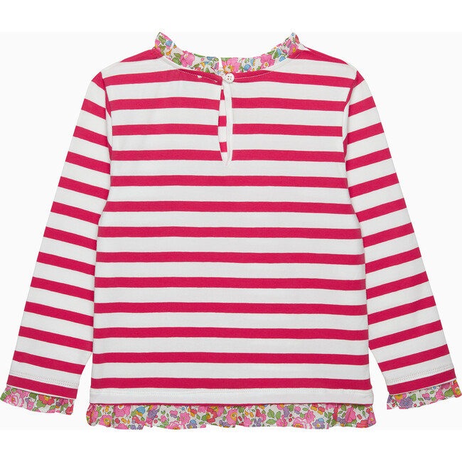 Liberty Print Betsy Breton Stripe Top, Pink - Blouses - 2