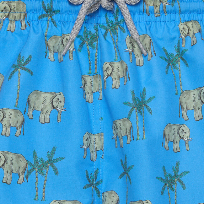 Elephant Swimshort, Blue - Swim Trunks - 3