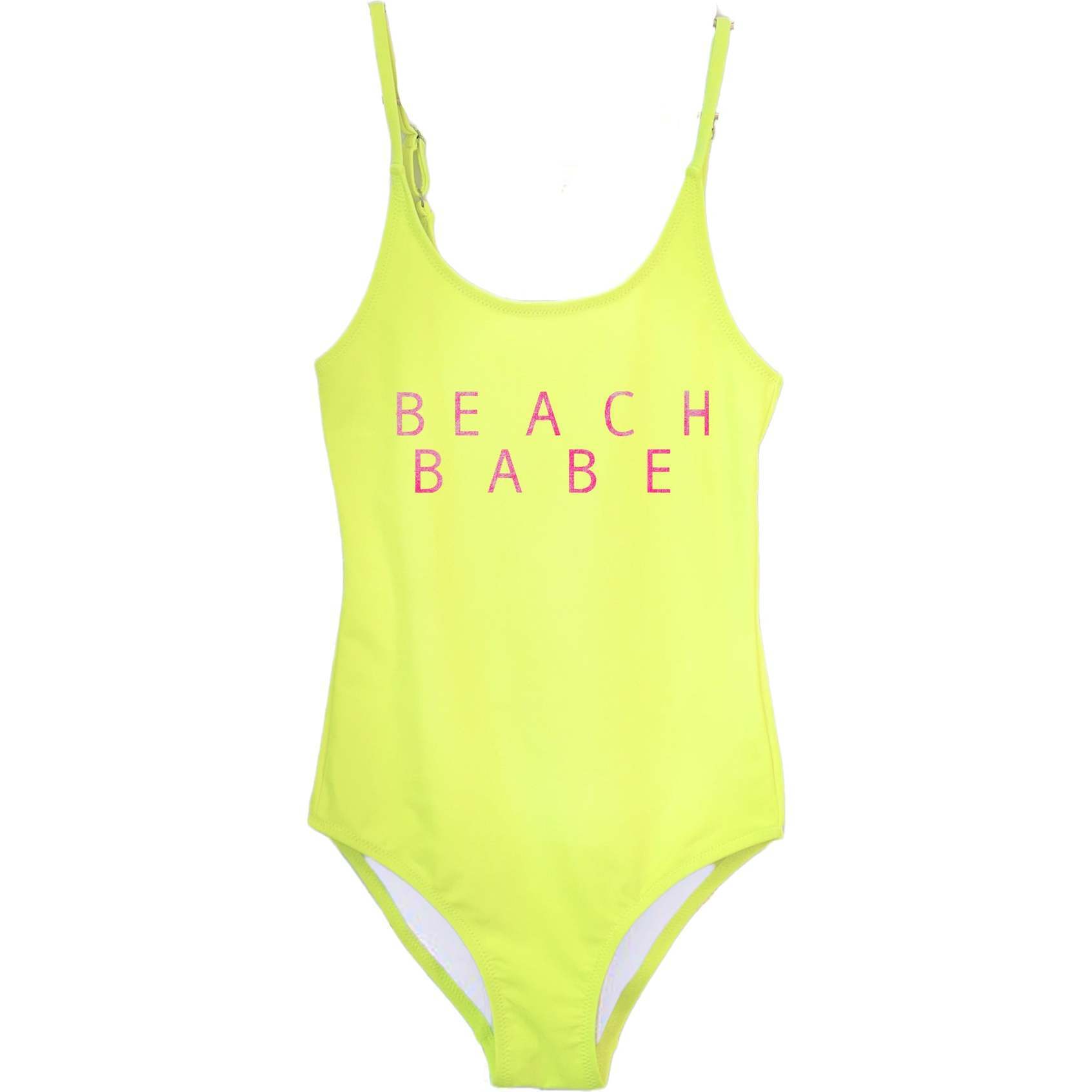 Beach Babe Neon Yellow Swimsuit - One Pieces - 1
