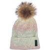 Ombre Knit Hat With Faux Fur Pom, Rainbow - Hats - 1 - thumbnail