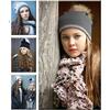 Two Tone Knit Hat With Faux Fur Pom, Grey - Hats - 2