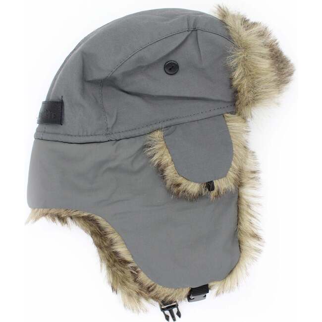 Faux Fur Trapper Hat, Grey