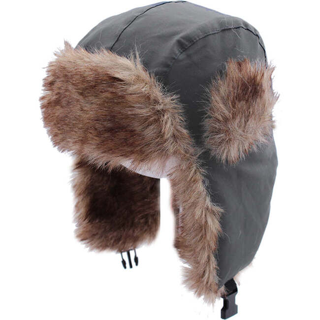 Faux Fur Trapper Hat, Grey - Hats - 2