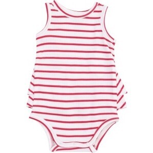 Ruffle Tank Bubble, Stripe Vintage  Red