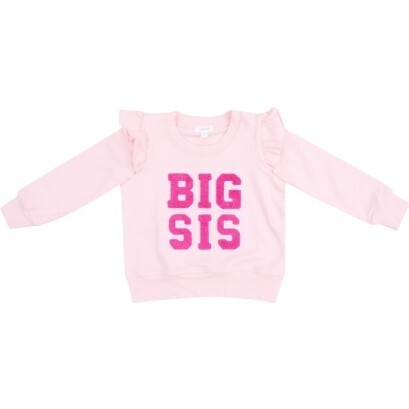 Ruffle Sweatshirt, Sibling Big Sis