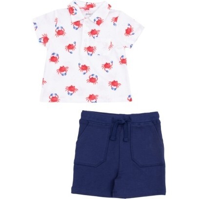 Polo Shirt and Short, Crabby Cuties