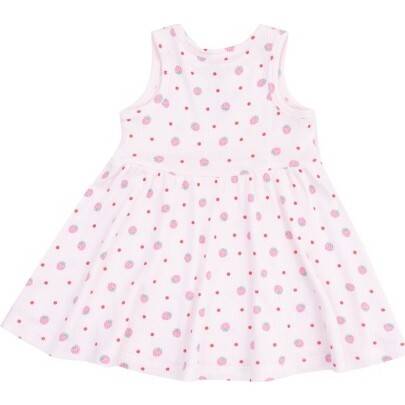 Toddler Tank Dress, Strawberry Swiss Dot