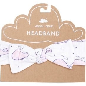 Knot Headband, Bubbly Whale Pink