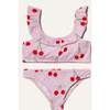 Recycled Swim Cherries Kid Ruffle Bikini - Two Pieces - 1 - thumbnail