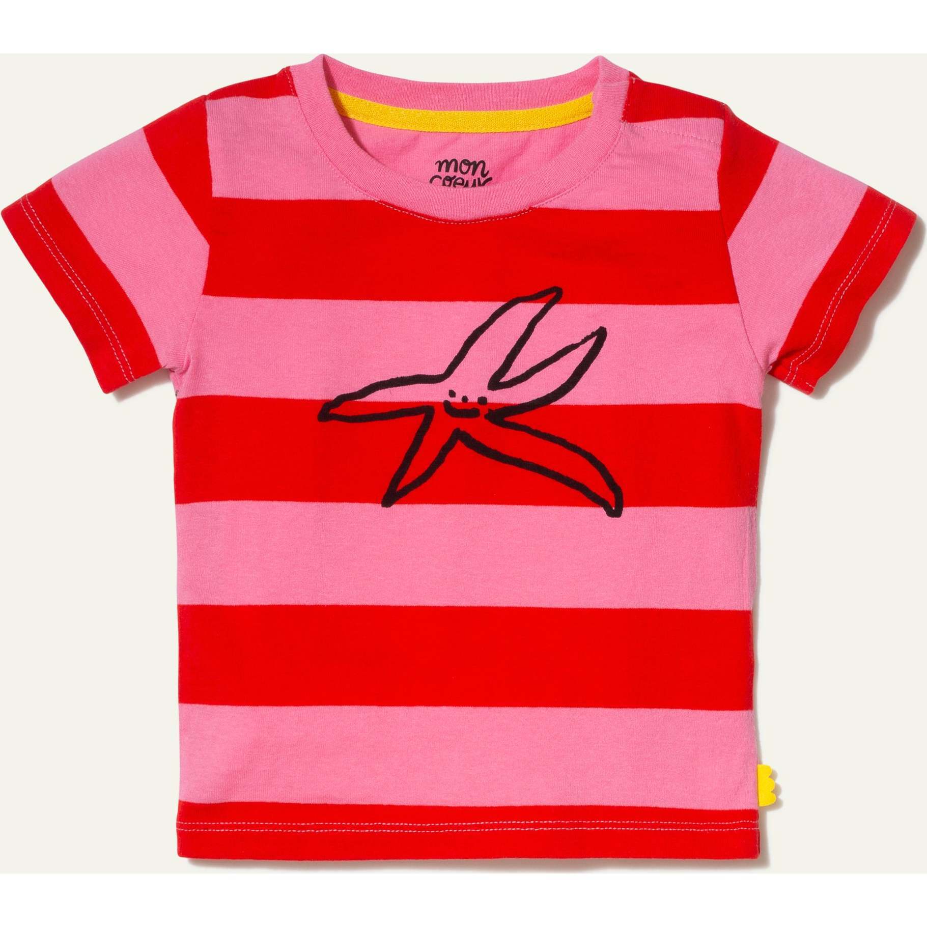 Recycled Cotton Stripe Starfish Baby T-Shirt - T-Shirts - 1