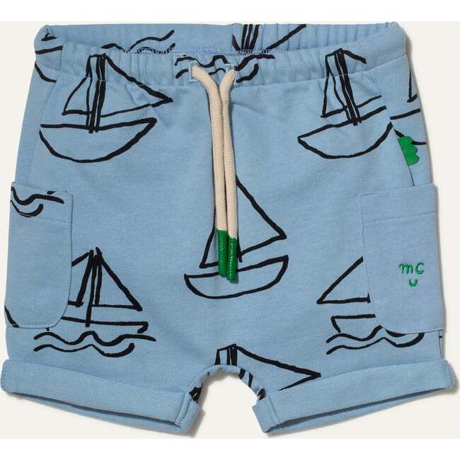 Recycled Cotton Sailboat Print Baby Short