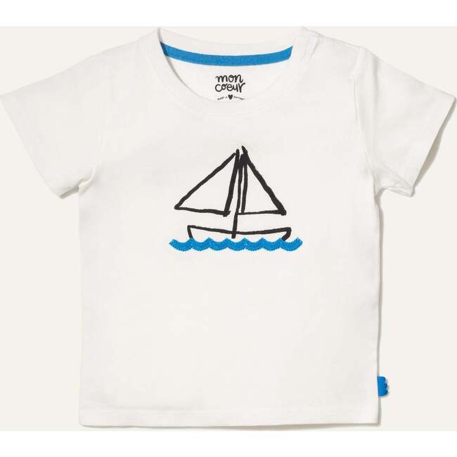 Recycled Cotton Sailboat Kid T-Shirt - T-Shirts - 1