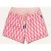 Recycled Cotton Pink Checkered Cropped Kid Short - Shorts - 1 - thumbnail