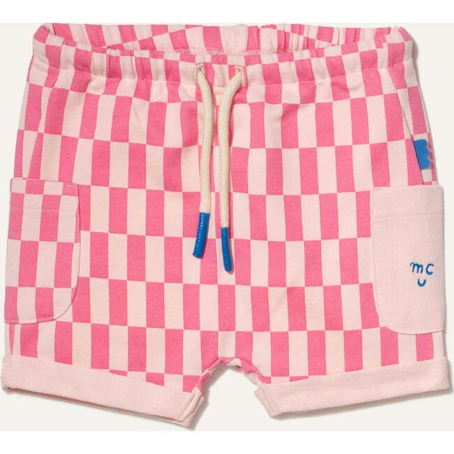 Recycled Cotton Pink Checkered Baby Short