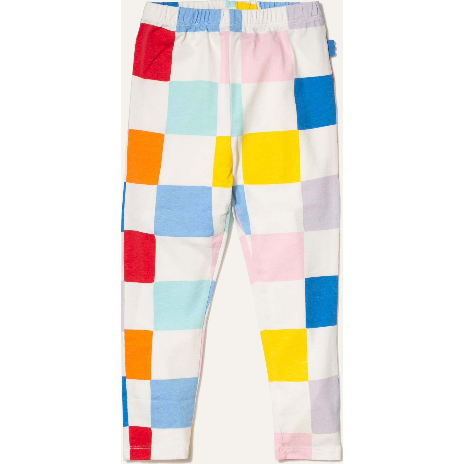 Recycled Cotton Checkered Baby Leggings - Pants - 1