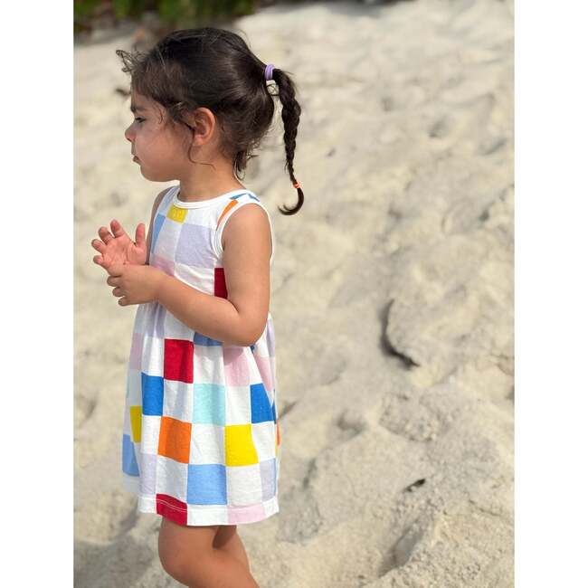 Recycled Cotton Checkered Baby Tank Dress - Dresses - 2