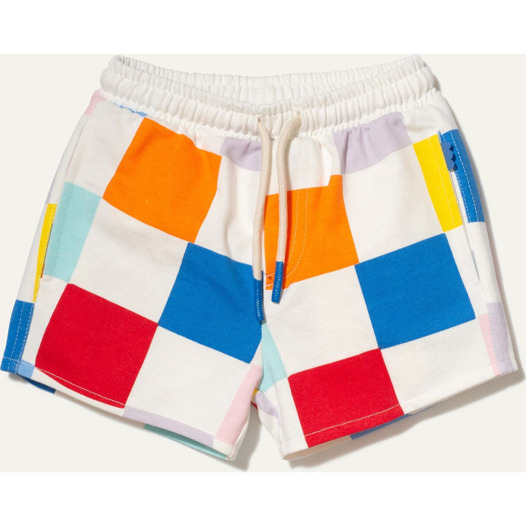 Recycled Cotton Checkered Cropped Kid Short - Shorts - 1