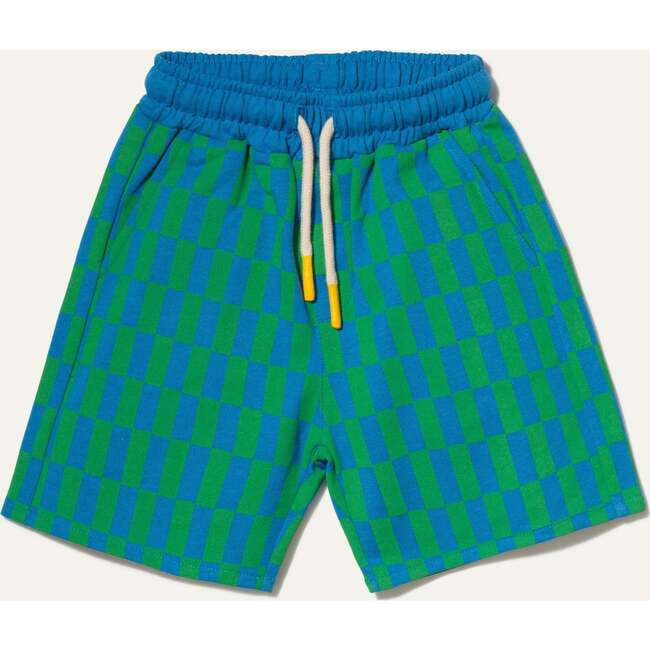 Recycled Cotton Blue Checkered Boys' Short