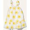 Linen Sun Print Kid Ruffle Dress - Dresses - 1 - thumbnail