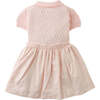 Baby Peggy Dress With Puff Sleeves And Belt, Peach - Dresses - 2